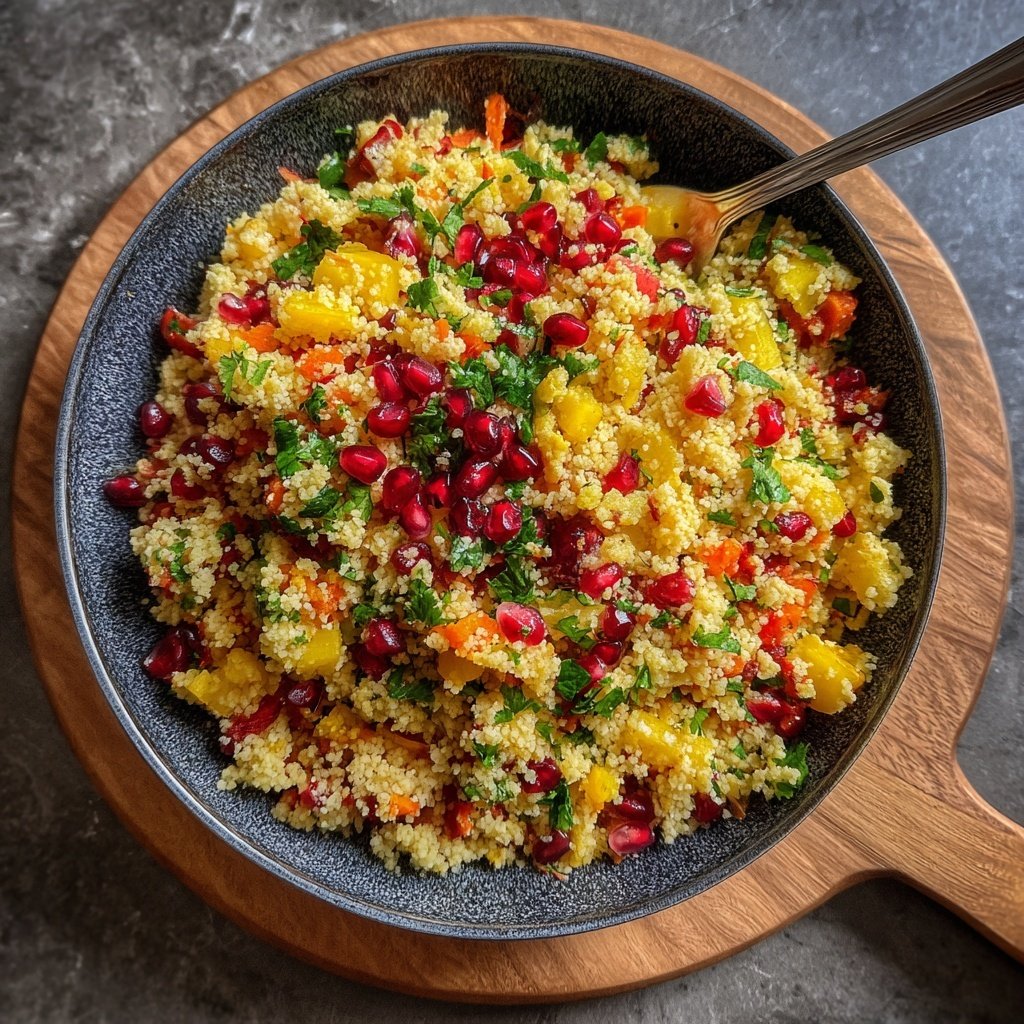 Couscous Salat Mit Granatapfel Zum Grillen