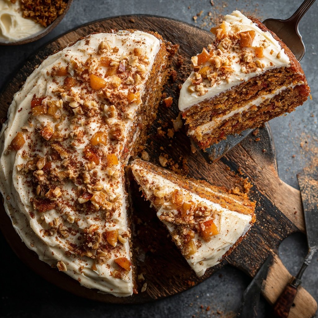 Karottenkuchen Mit Apfel Stücken