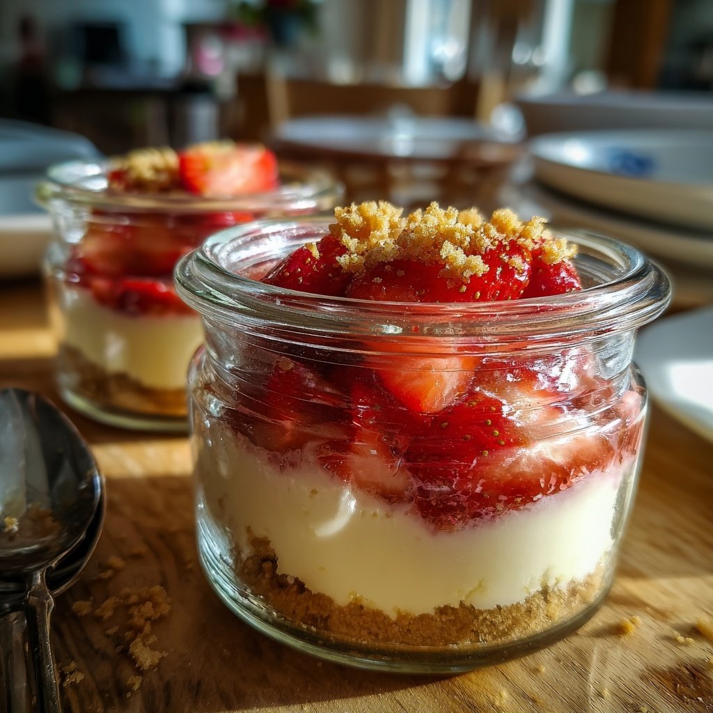 Erdbeer Käsekuchen Im Glas
