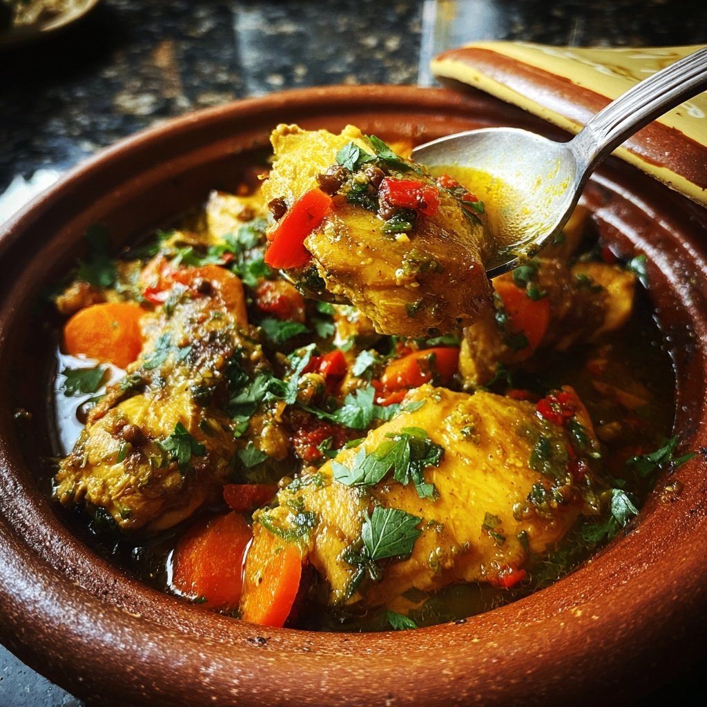Internationale Küche Marokkanisches Hähnchen-Tagine